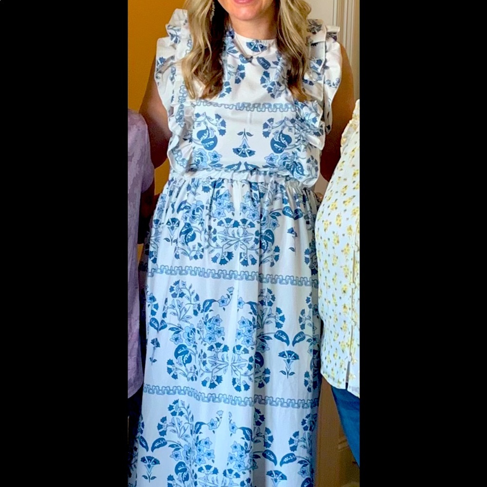 Blue/white Maxi Dress